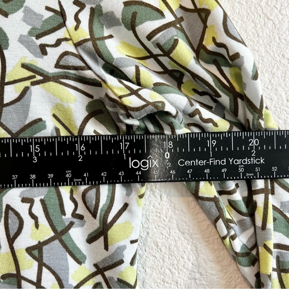 LOGO Lori Goldstein Tunic Top XXS Abstract Print Asym Hem Stretch Boho Artsy - Picture 6 of 10
